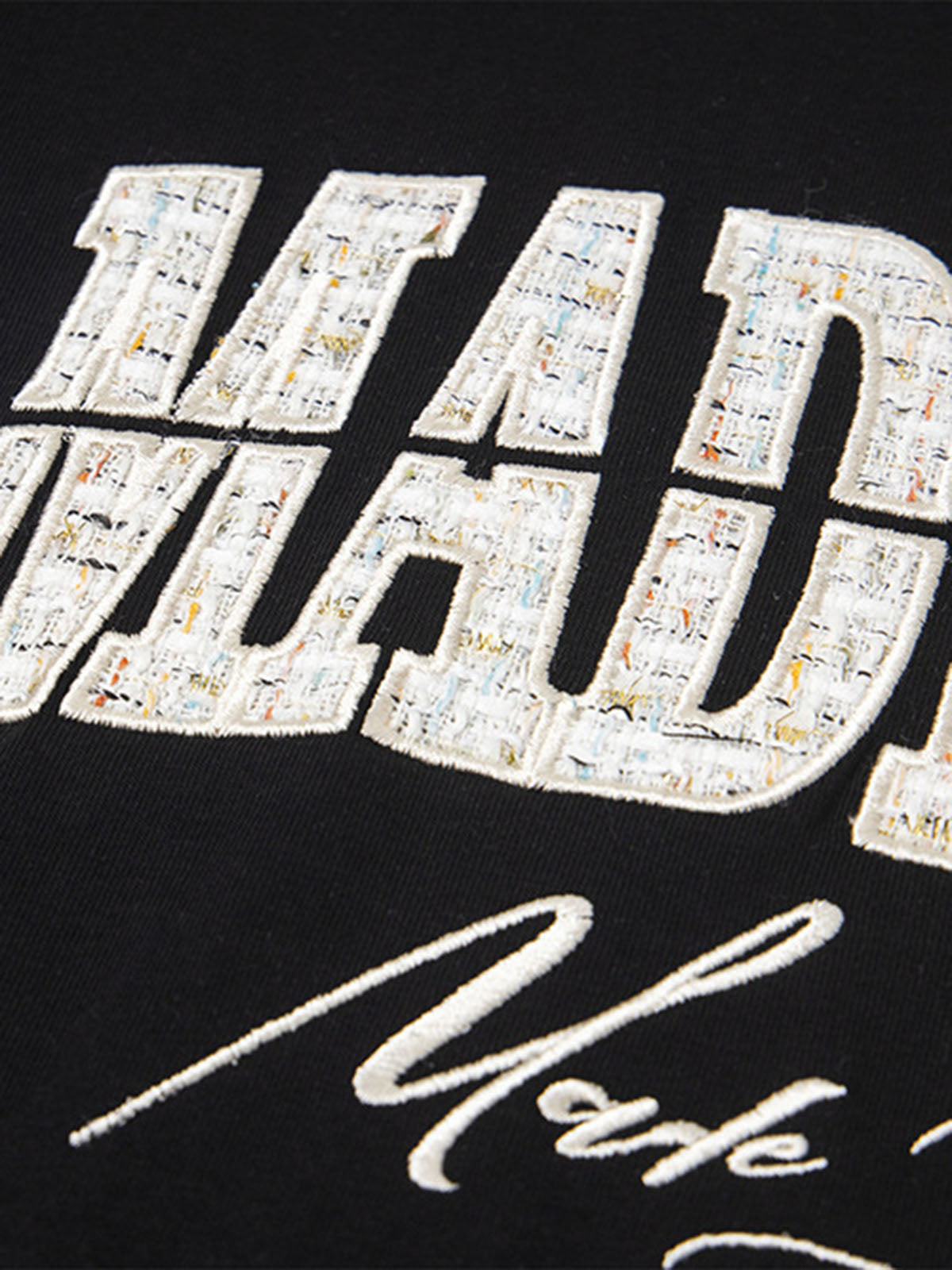 Vintage Patchwork Embroidered Letter T-shirt 