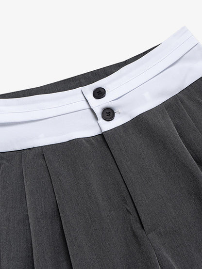 Stylish Wide-Leg Trousers with Unique Waistband Design for Modern Fashionistas 