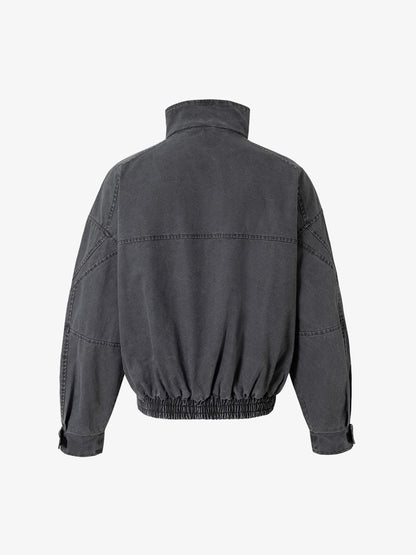 Stylish High-Collar Denim Jacket for All-Season Wear 