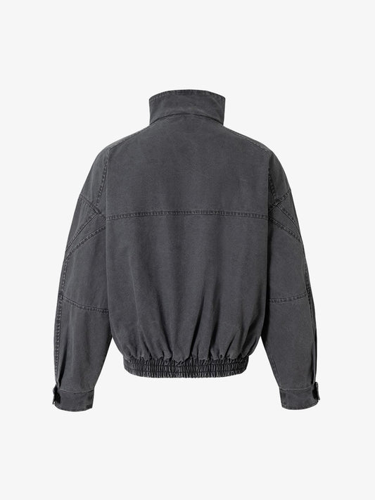 Stylish High-Collar Denim Jacket for All-Season Wear 