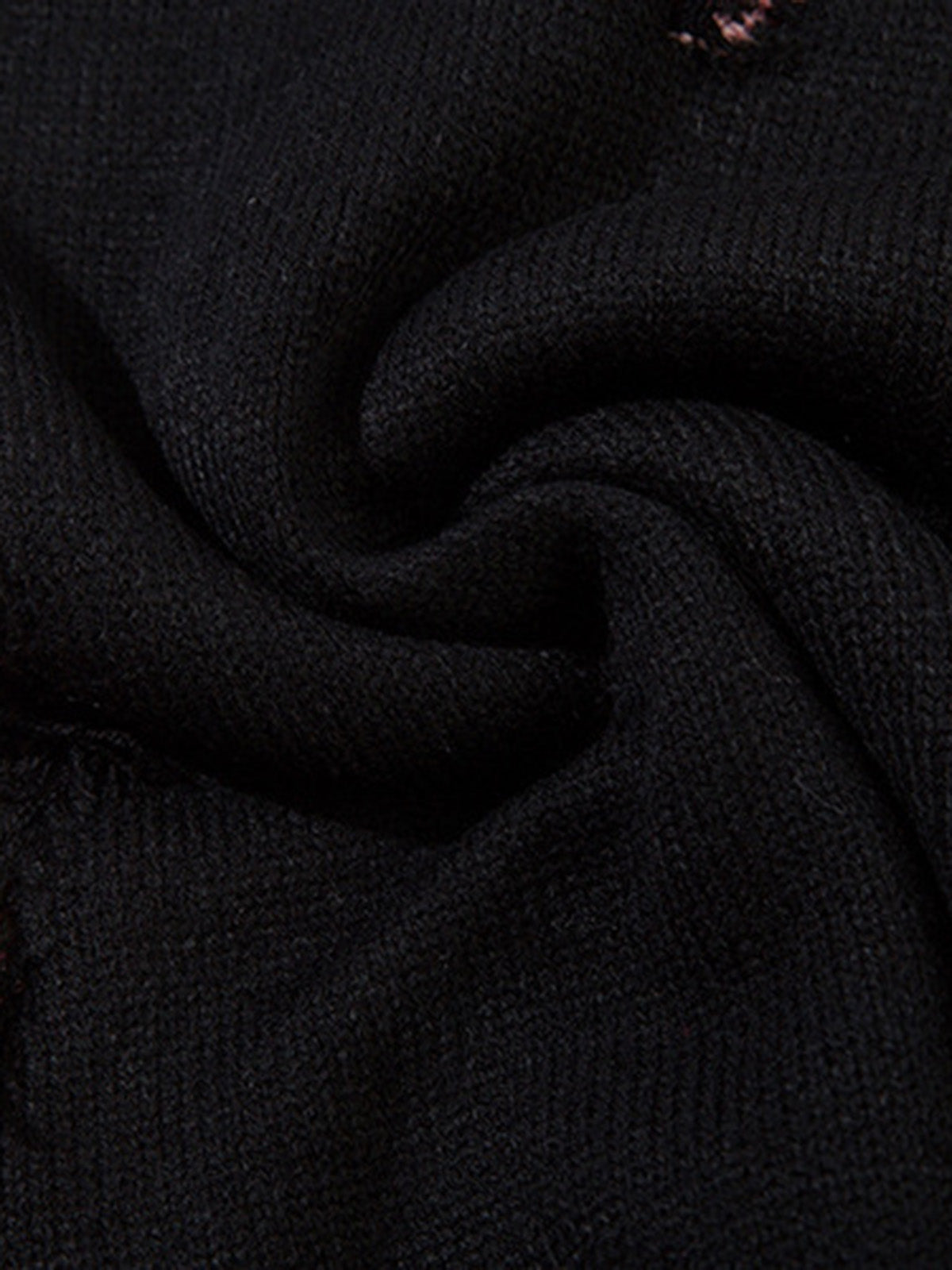 Niche Raw Edge Fringed Knit Sweater 