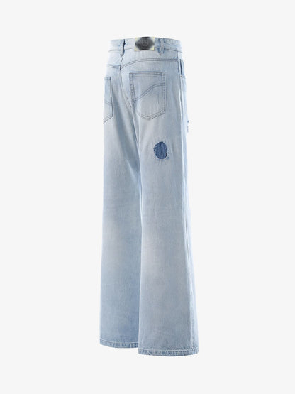 High-Waisted Wide-Leg Cargo Pants with Unique Pocket Design 