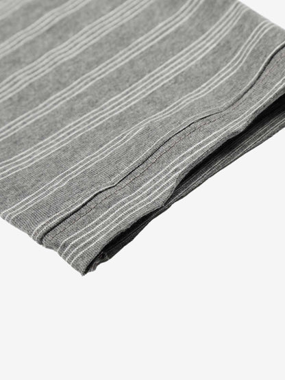 Striped Gothic Letter Graphic Long Sleeve T-Shirt