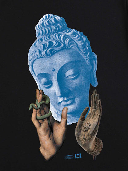 Snake and Sword Graphic T-Shirt with Bold Statement Design 