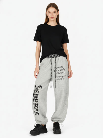 Retro Patchwork Plaid Loose Draped Wide-Leg Pants