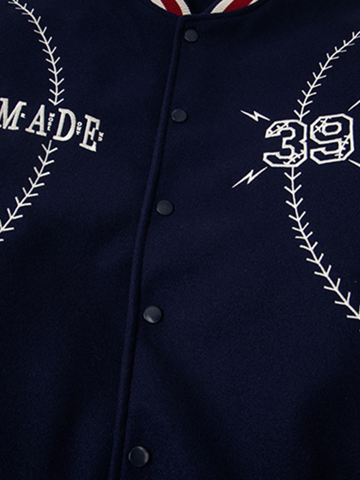 Baseball Stitch Embroidered Varsity Jacket