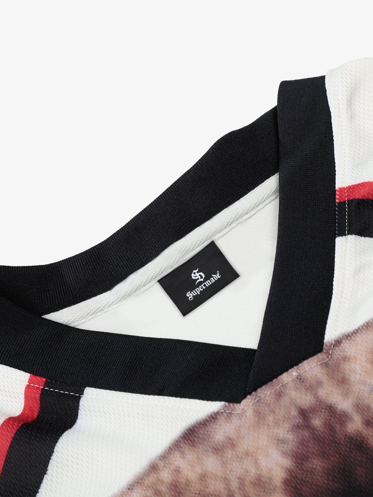 Polyester Cat Print Sports Jersey with V-Neck and Full Sublimation Design 