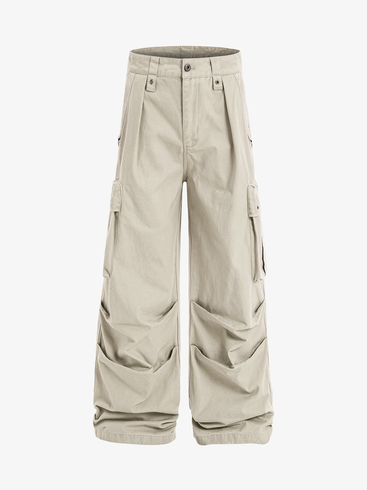 Cotton Blend Cargo Pants Wide Leg Utility Style with Multiple Pockets for Men and Women?