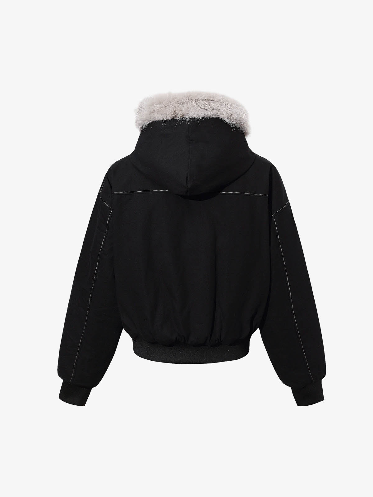 Faux Fur Hooded Padded Bomber Jacket 
