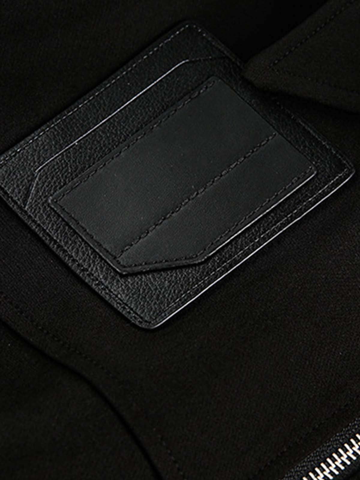 Structured Lapel Zip Front Pocket Jacket