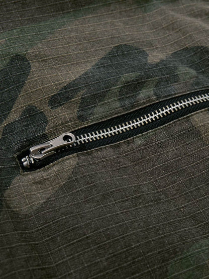 Camouflage Bomber Jacket with Detachable Hood - Perfect for Casual and Outdoor Adventures 