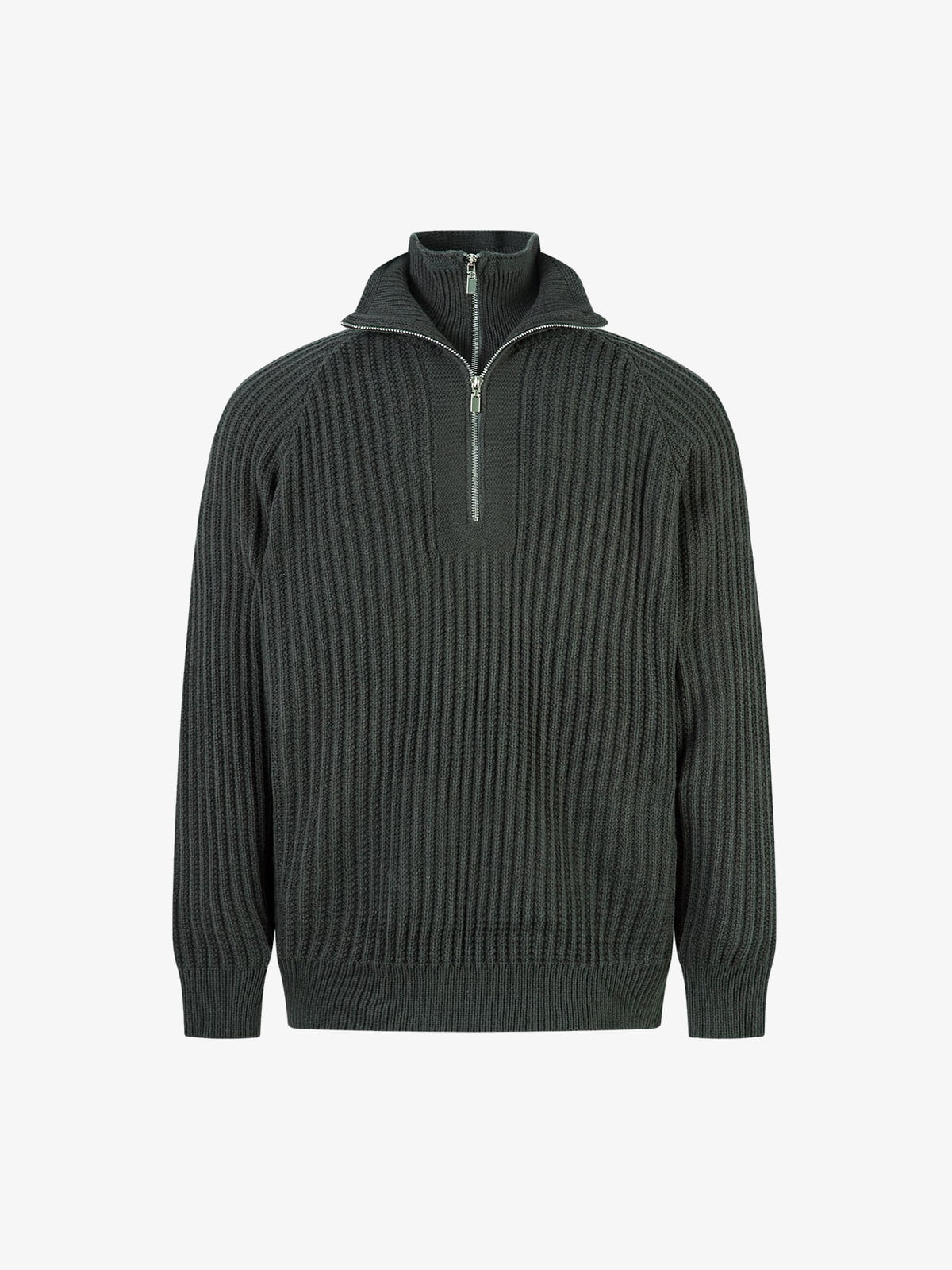 Men's Ribbed Half-Zip Sweater - Stylish and Cozy for Everyday Wear 