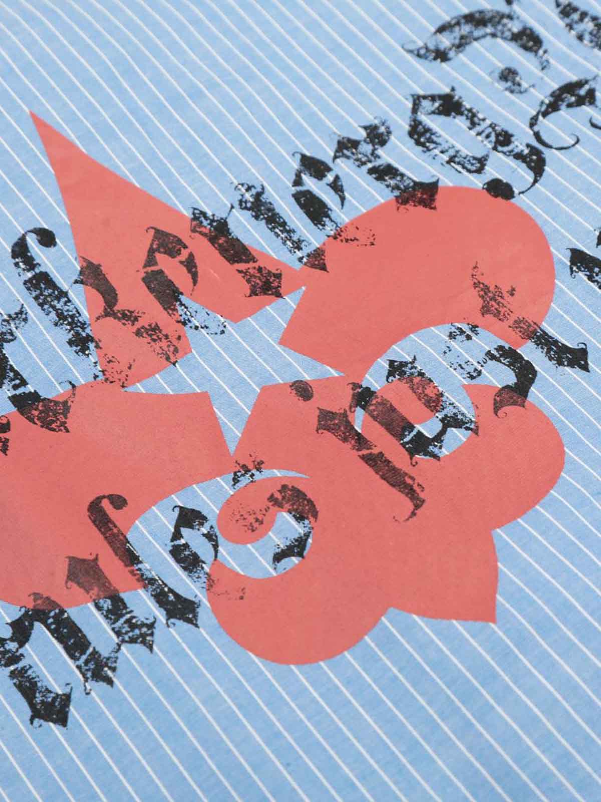 Gothic Embroidered Pinstripe Button-Up Shirt