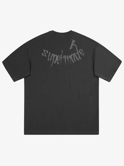 THE SUPERMADE TRENDY STREET OLD-FASHIONER SKULL PRINT T-SHIRT 