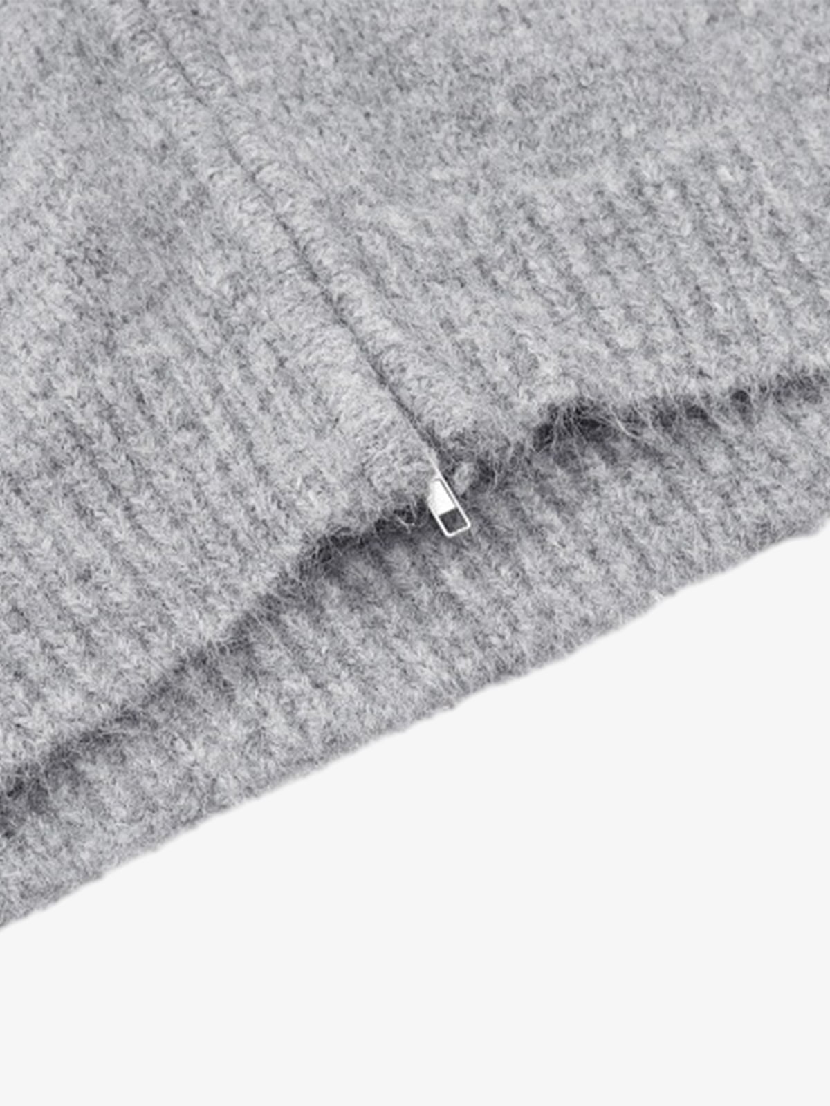 Stylish Star Pattern Zip-Up Knit Cardigan for Women 