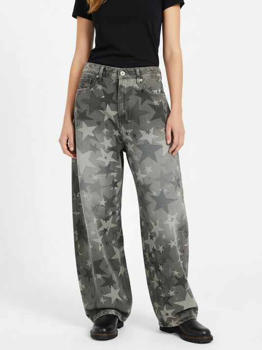 Camouflage Machete RO Star Wide-Leg Jeans