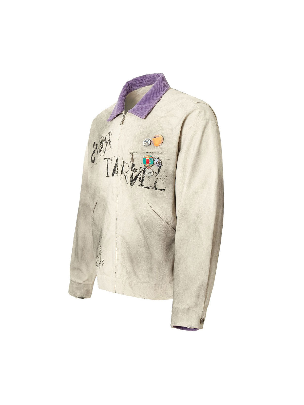 Retro Badge Dirty Dye Detroit Jacket 