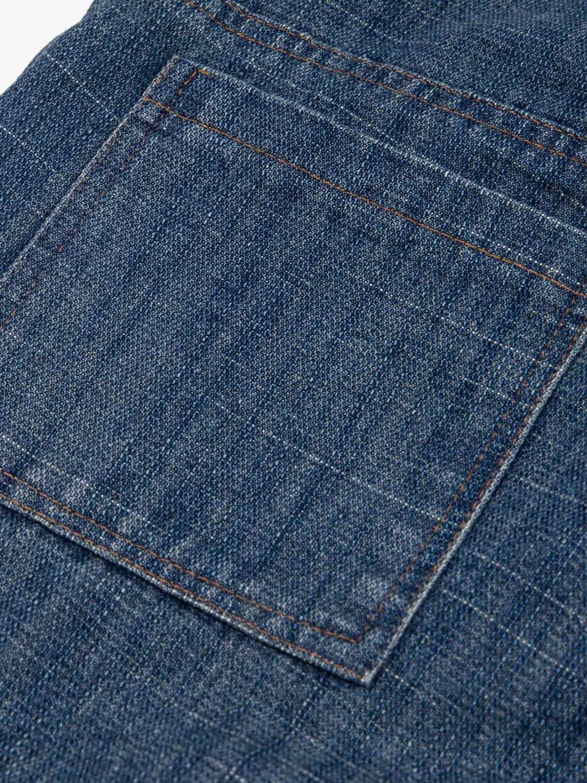 Letter Print Cargo Multi-pocket Jeans 