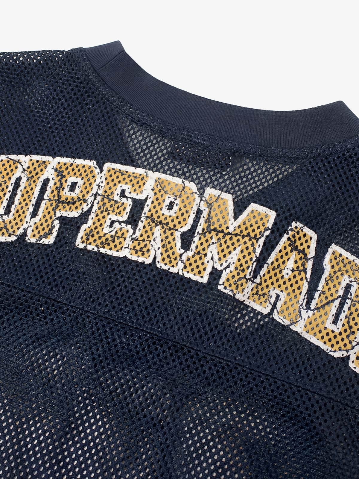 Mesh Flame Print Jersey T-Shirt with Supermade 25 Design 