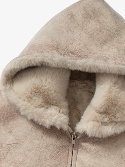 Winter-Ready Corduroy Jacket with Faux Fur Trim for Men 