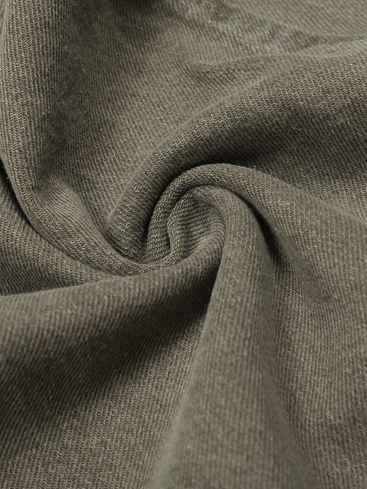 Olive Green Wide-Leg Cargo Pants with Oversized Pockets 