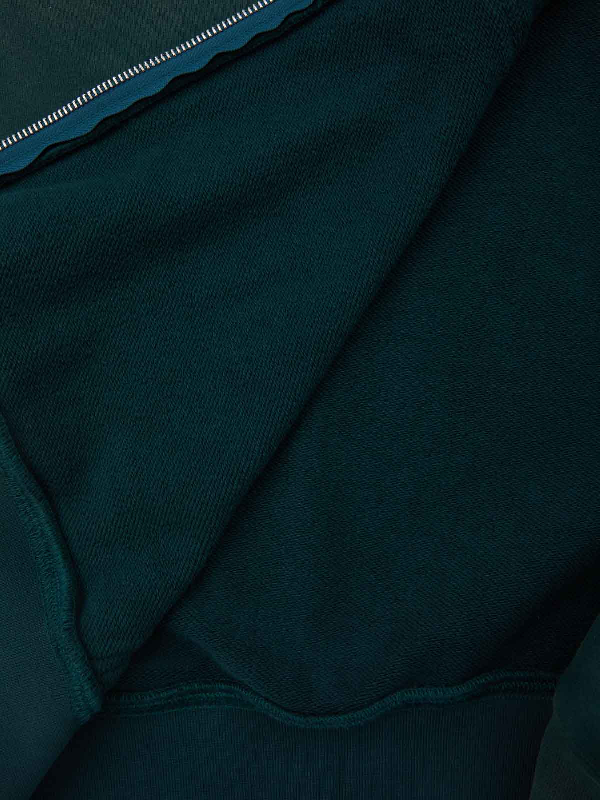 Supermade Gradient Eagle Embroidery Distressed Stand Collar Sweatshirt Jacket?