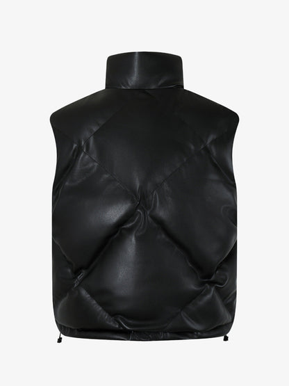 Quilted High-Neck Vest for Modern Urban Style 