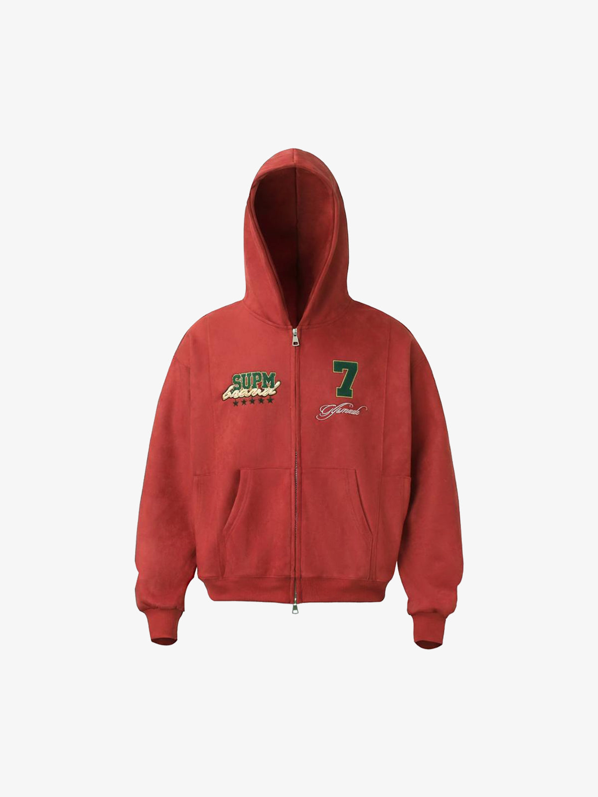 Stylish Red Hooded Zip-Up Jacket for Casual Wear 