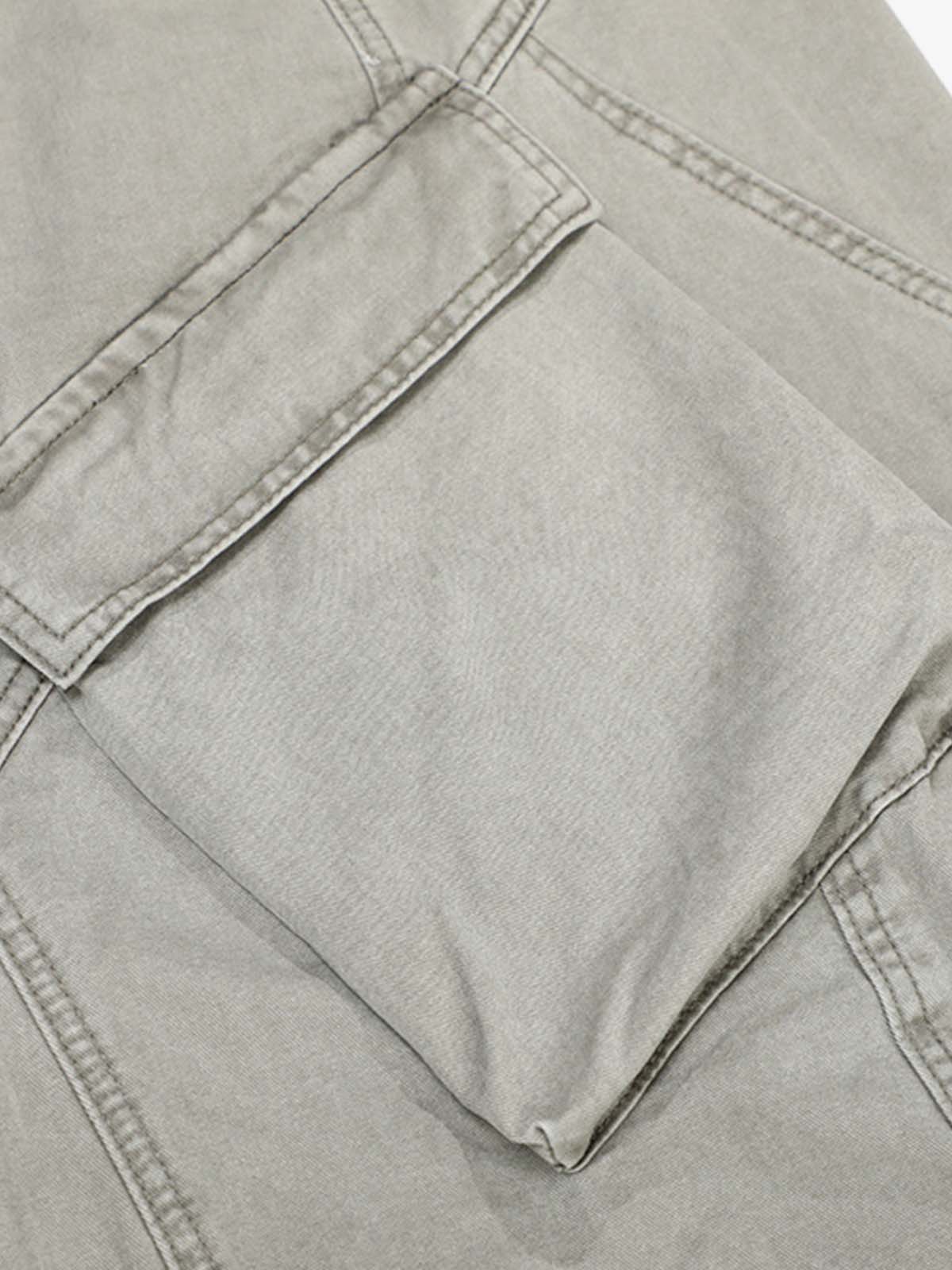 Wide-Leg Cargo Pants with Unique Pocket Design for Casual Style 