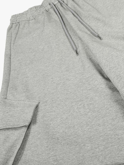 Wrinkled Detail Multi-Pocket Cargo Sweatpants