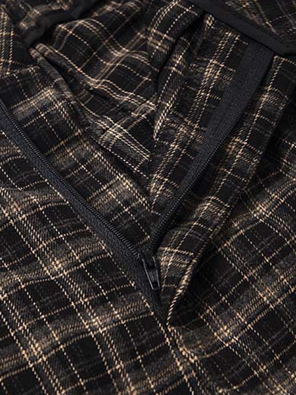 Plaid Cotton Cargo Shorts for Men - Oversized Fit with Multiple Pockets and Elastic Waistband?