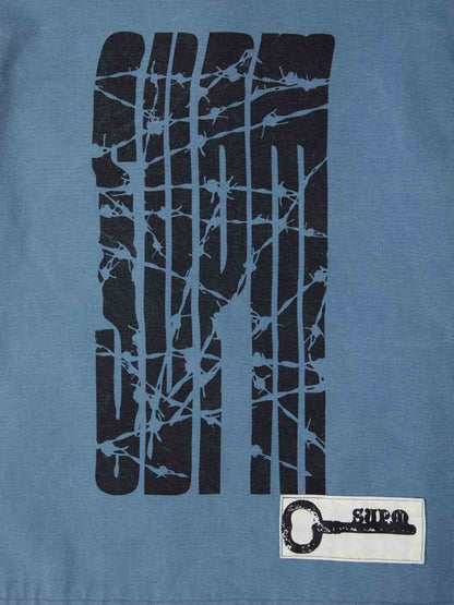 Supermade Multi-Element Appliqu¨¦ Patchwork Denim Suit?