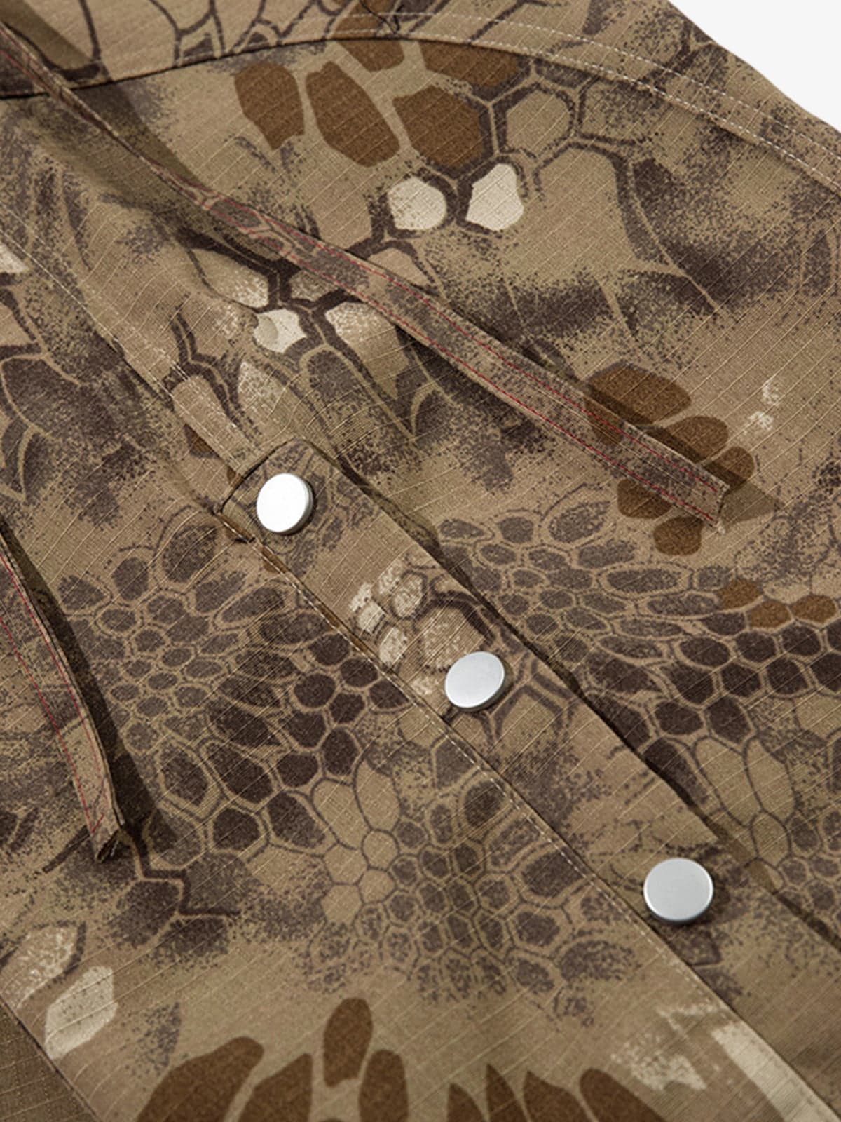 Camouflage Cargo Culottes with Adjustable Drawstring and Side Slits 