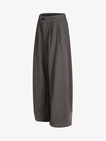 Casual Pleated Drape Stretch Barrel Pants