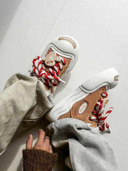 Stylish Platform Sneakers with Heart Design for Everyday Wear 