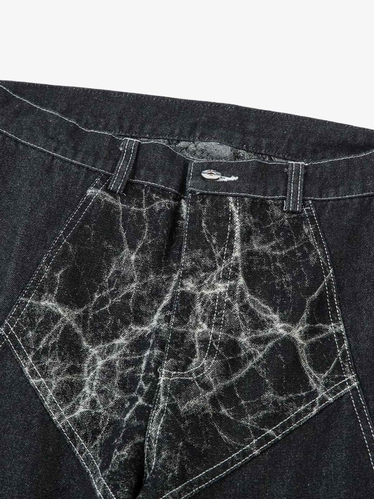 Thesupermade Deconstructed Split Tie-dye Jeans 