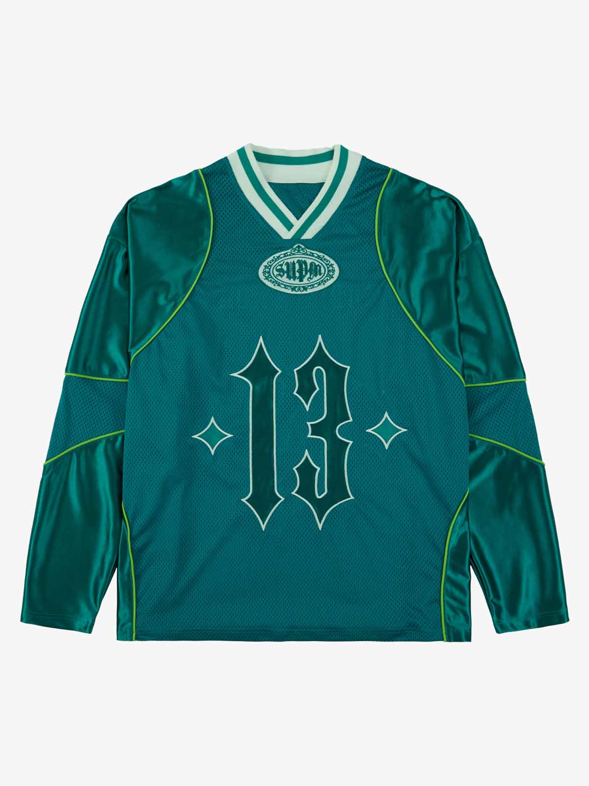 Supermade American Gothic Font Satin Mesh Jersey?