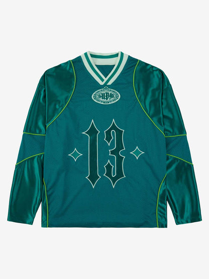 Supermade American Gothic Font Satin Mesh Jersey?