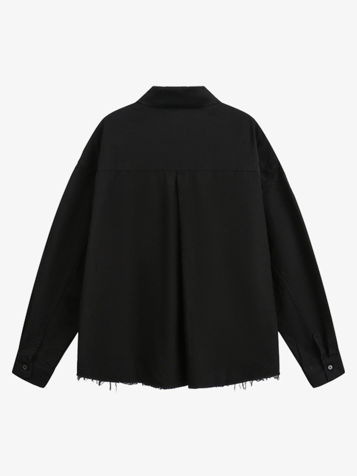 Stylish White Button-Up Shirt with Unique Patch Design for Casual and Trendy Looks?