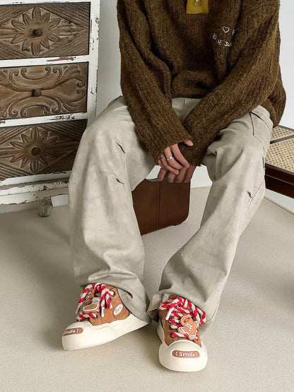 Stylish Platform Sneakers with Heart Design for Everyday Wear 