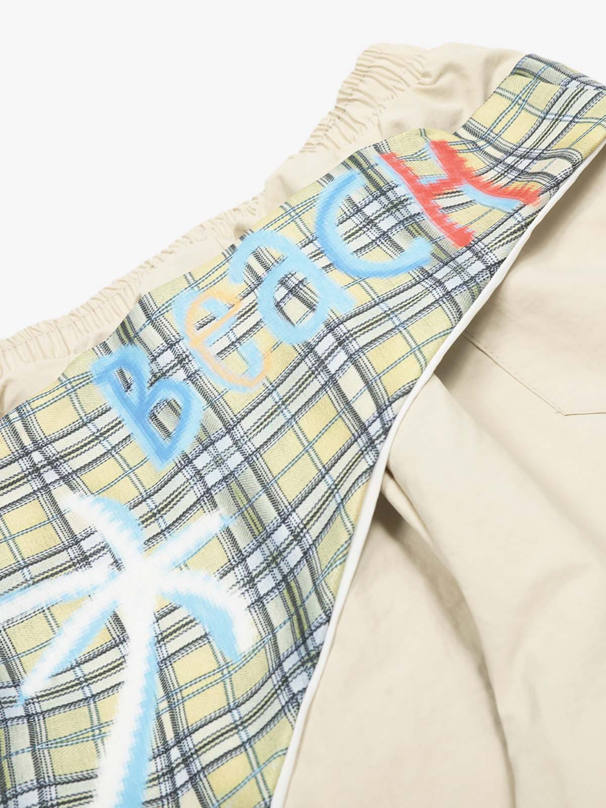 Stylish Wide-Leg Pants with Plaid Overlay for Modern Fashionistas 