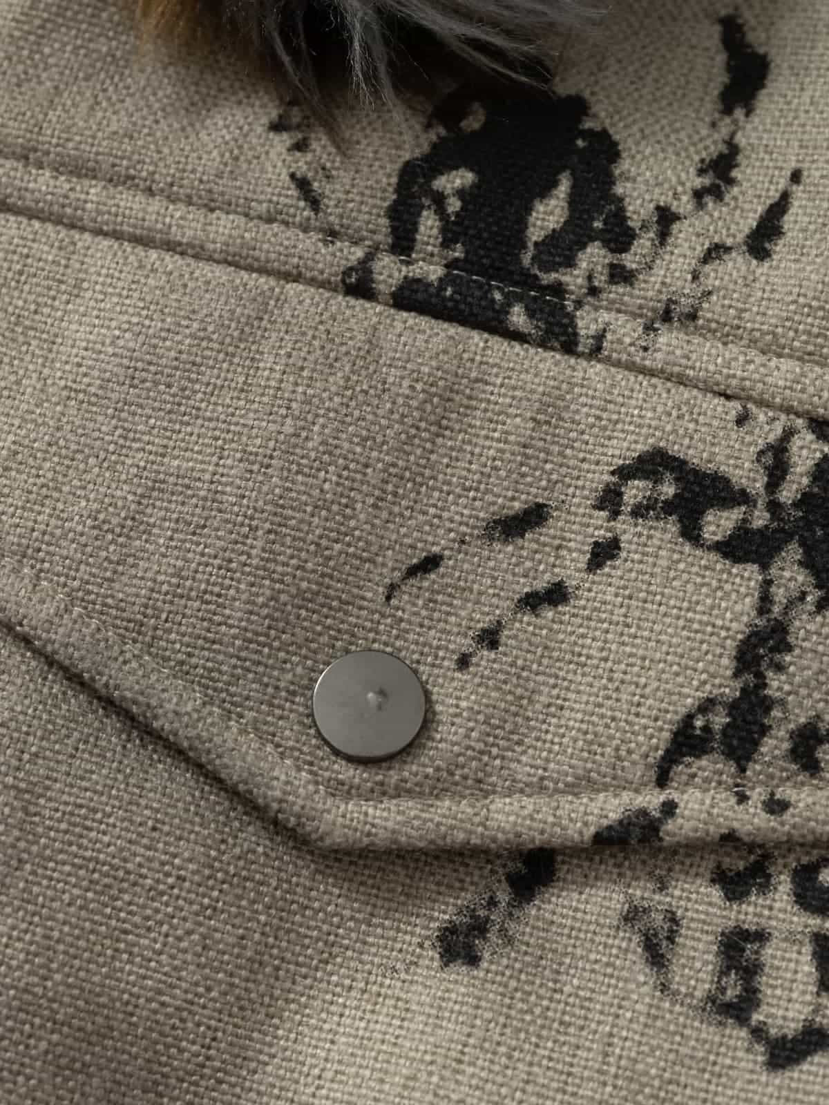 Winter-Ready Corduroy Jacket with Faux Fur Trim for Men 