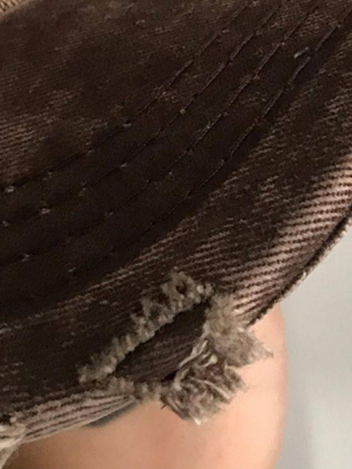 Distressed Cotton Baseball Cap with Frayed Brim and Vintage Wash Finish?