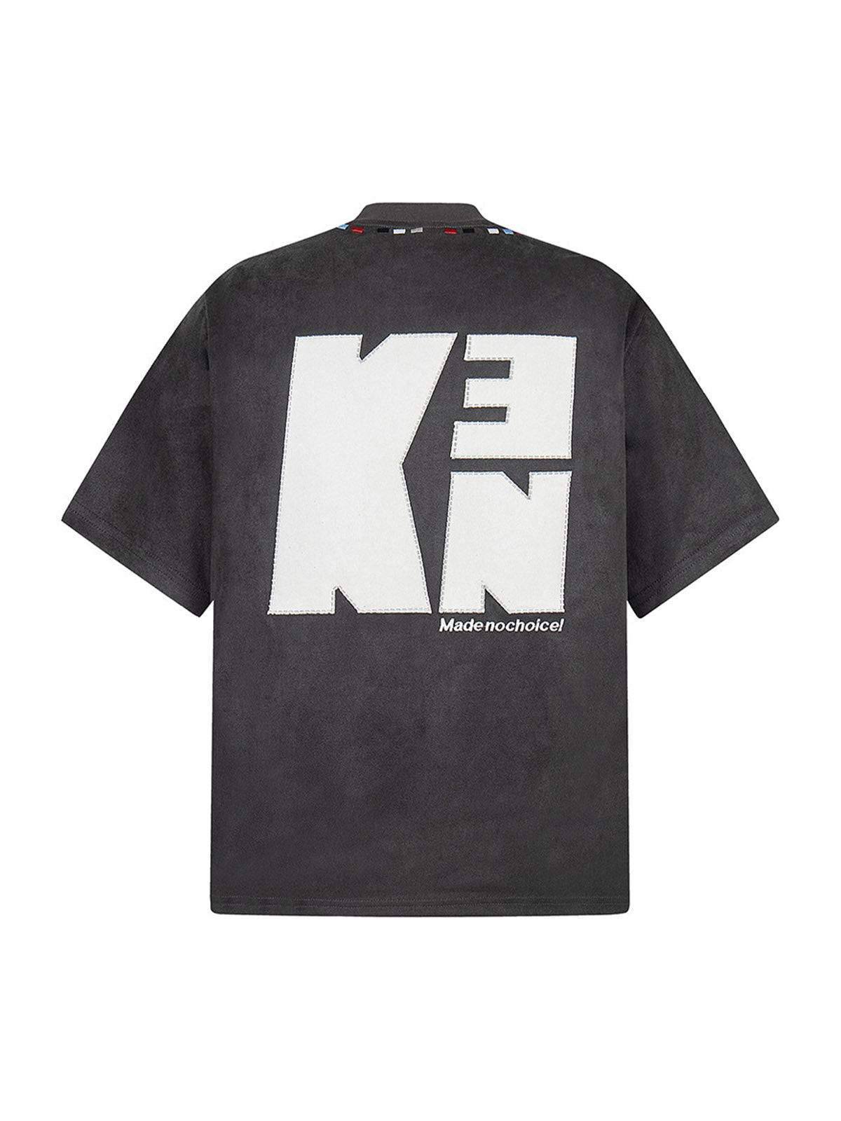 Embroidered Neckline Oversized T-Shirt 