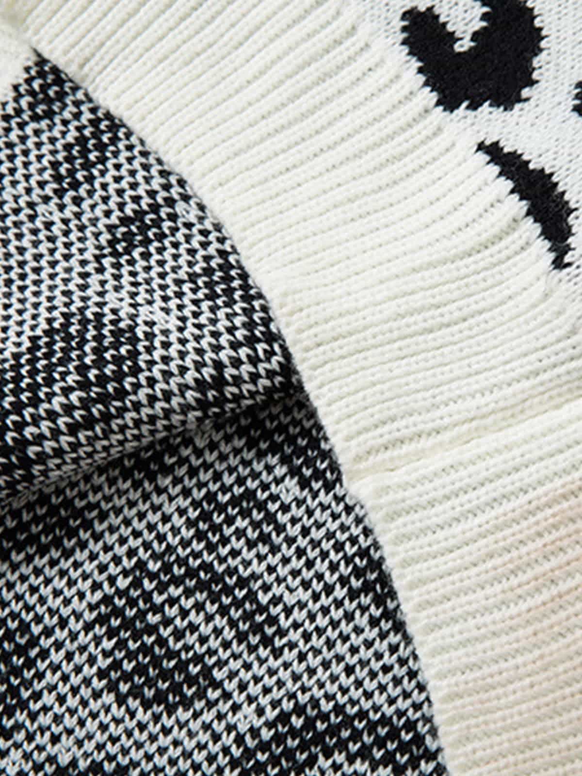 Leopard Print Knit Sweater for Women - Trendy and Cozy Fall/Winter Style 