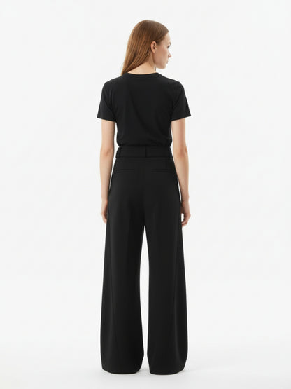 High Street Belt Pleated Flared Scimitar Pants