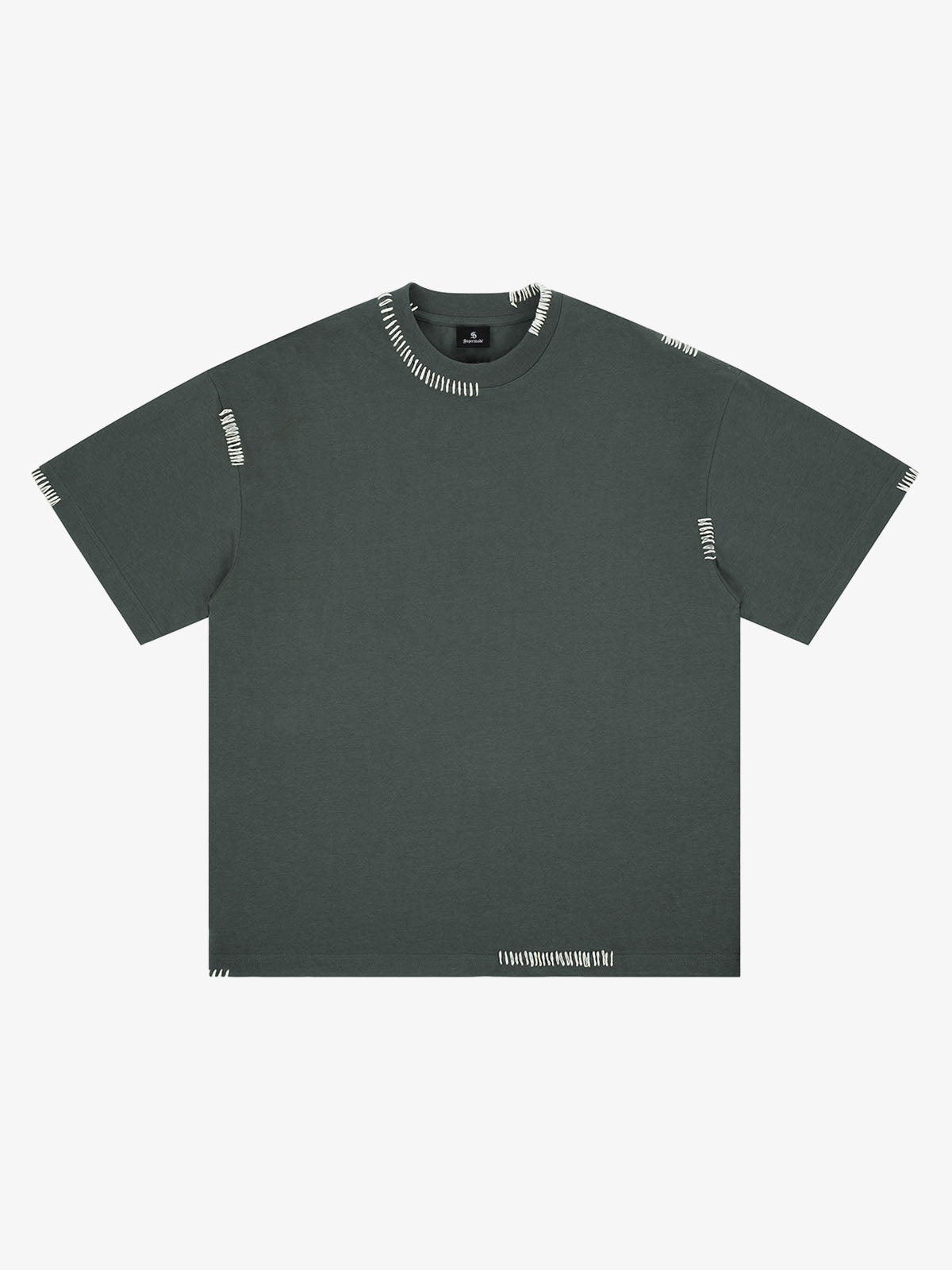 Cotton Oversized T-Shirt with Contrast Stitching and Minimalist Design?
