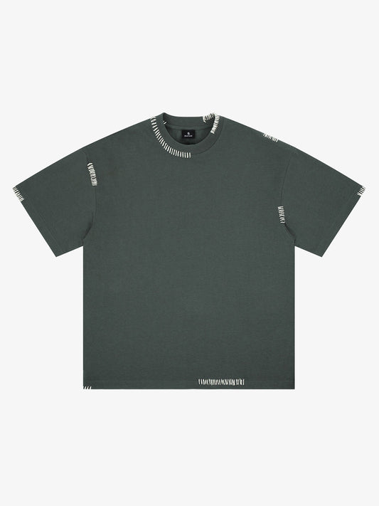 Cotton Oversized T-Shirt with Contrast Stitching and Minimalist Design?