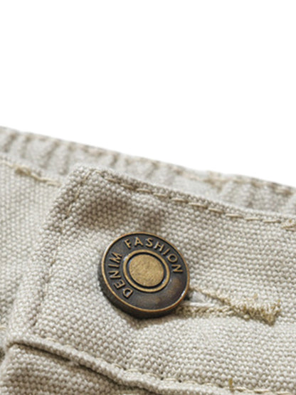 Retro Structured  Design Cargo Shorts 