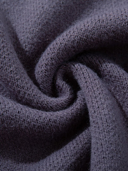 Skull Pattern Knit Sweater - Trendy and Cozy for Casual Wear 